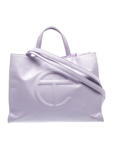 Vegan Leather Lavender Shopping Bag Medium
