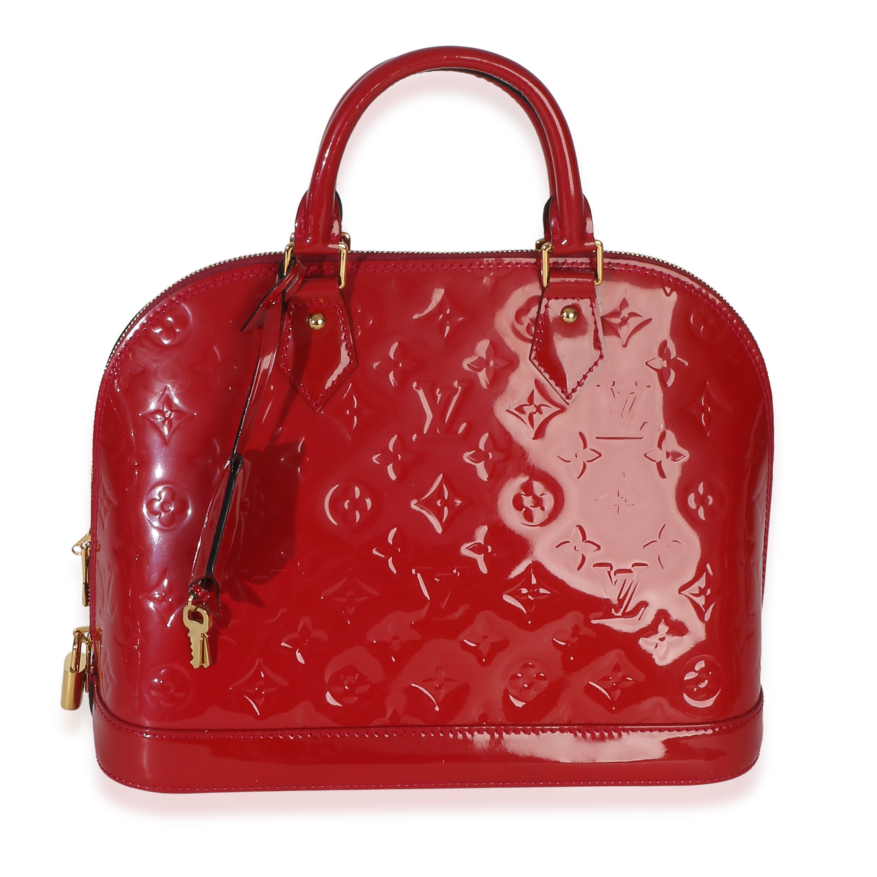 Red Monogram Vernis Alma PM