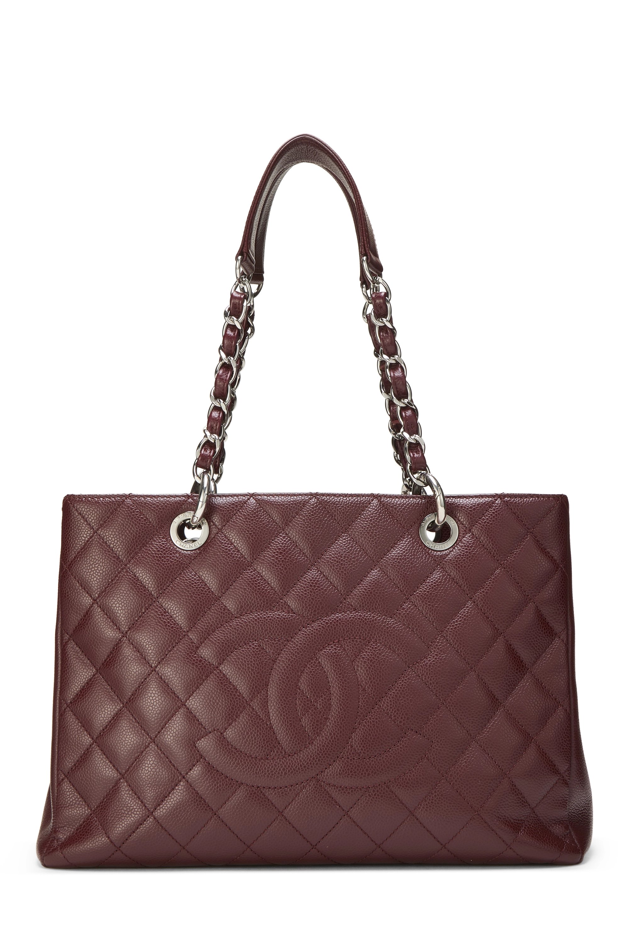 Burgundy Caviar Grand Shopping Tote (GST)