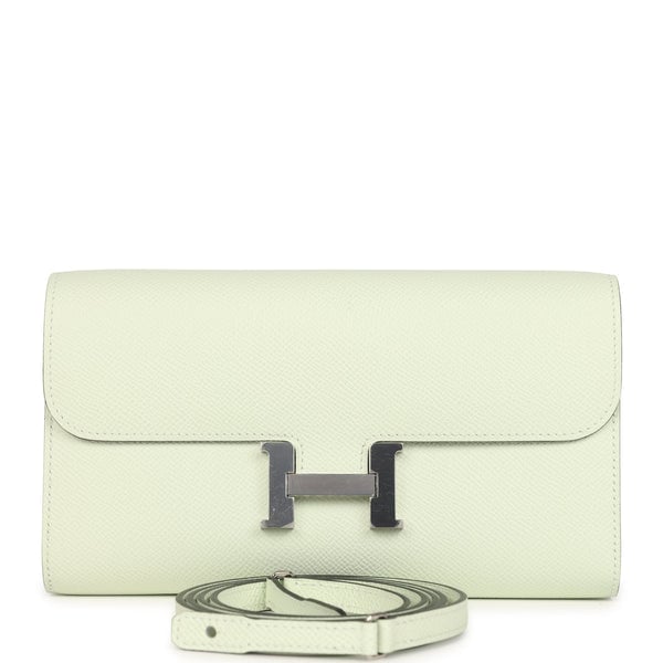 Hermes Hermes Constance Wallet To Go Vert Fizz Epsom Palladium Hardware