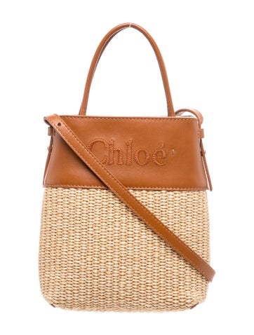Chloe Raffia Top Handle Bag