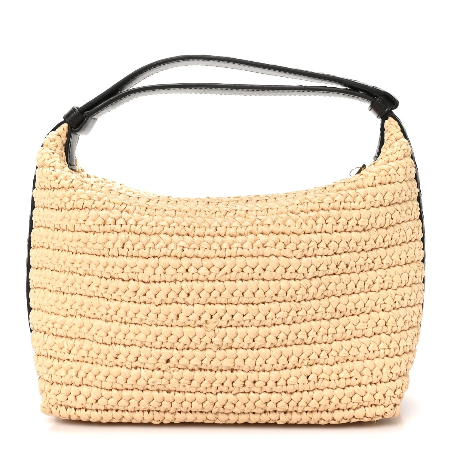 Bottega Veneta Raffia Woven Nappa Intrecciato Mini Wallace Natural Fondant
