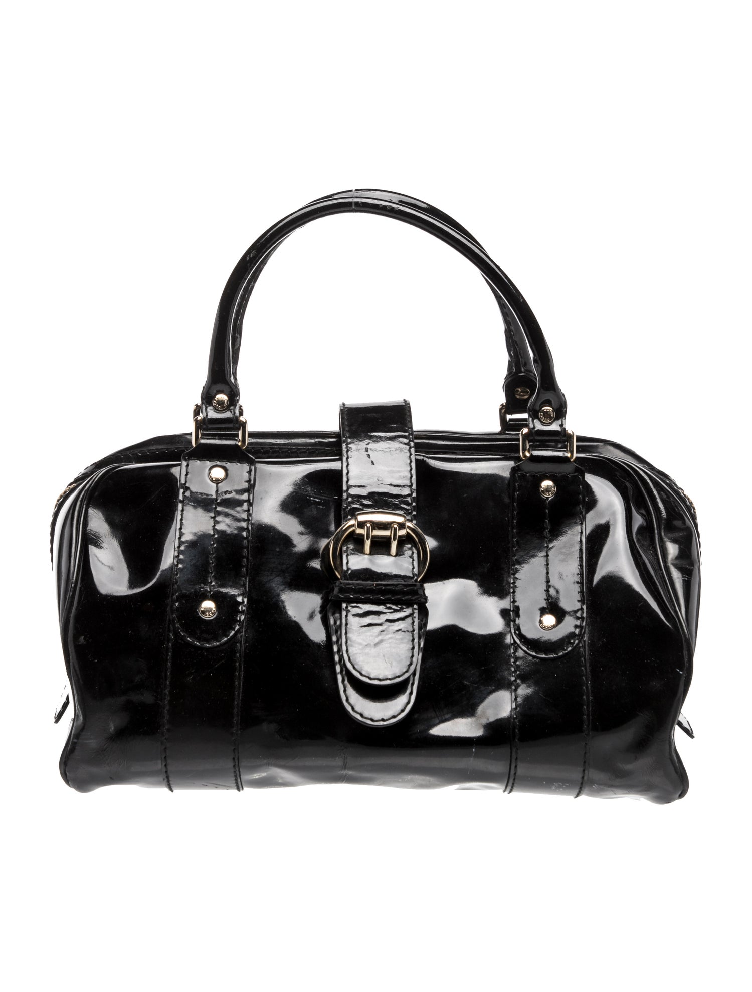 Patent Leather Top Handle Bag
