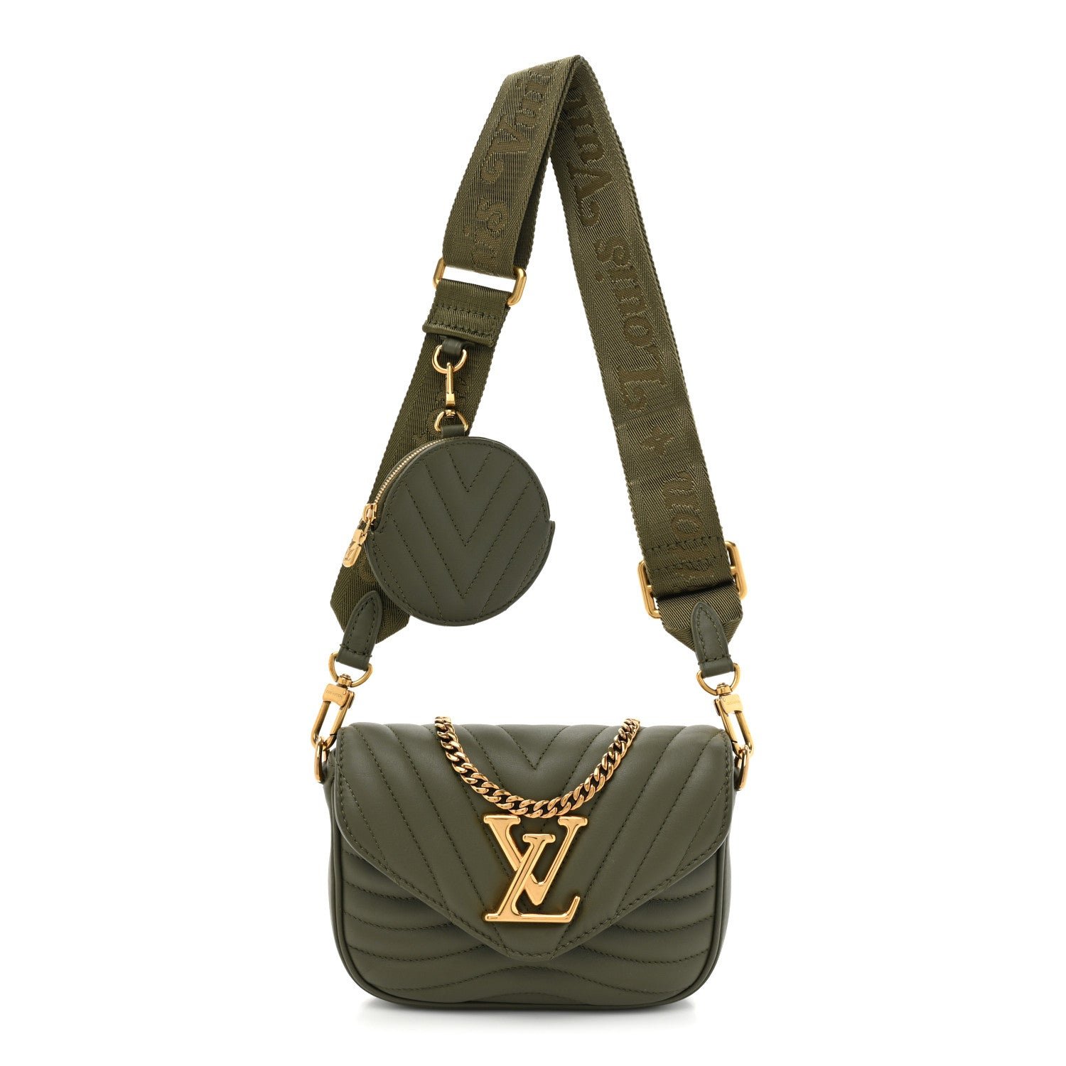 Louis Vuitton Calfskin New Wave Multi Pochette Kaki