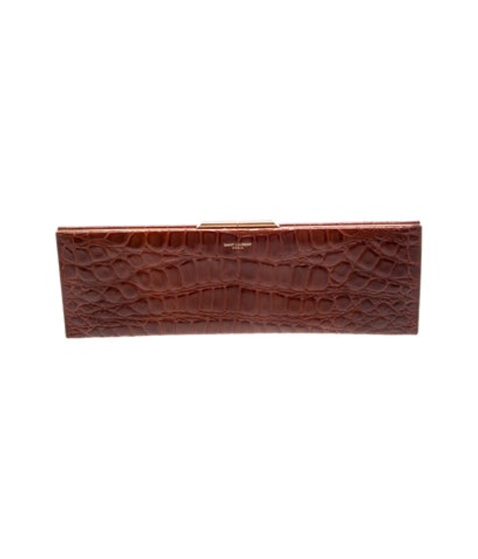 Saint Laurent Laurent Embossed Leather Crocodile Embossed Large 2022