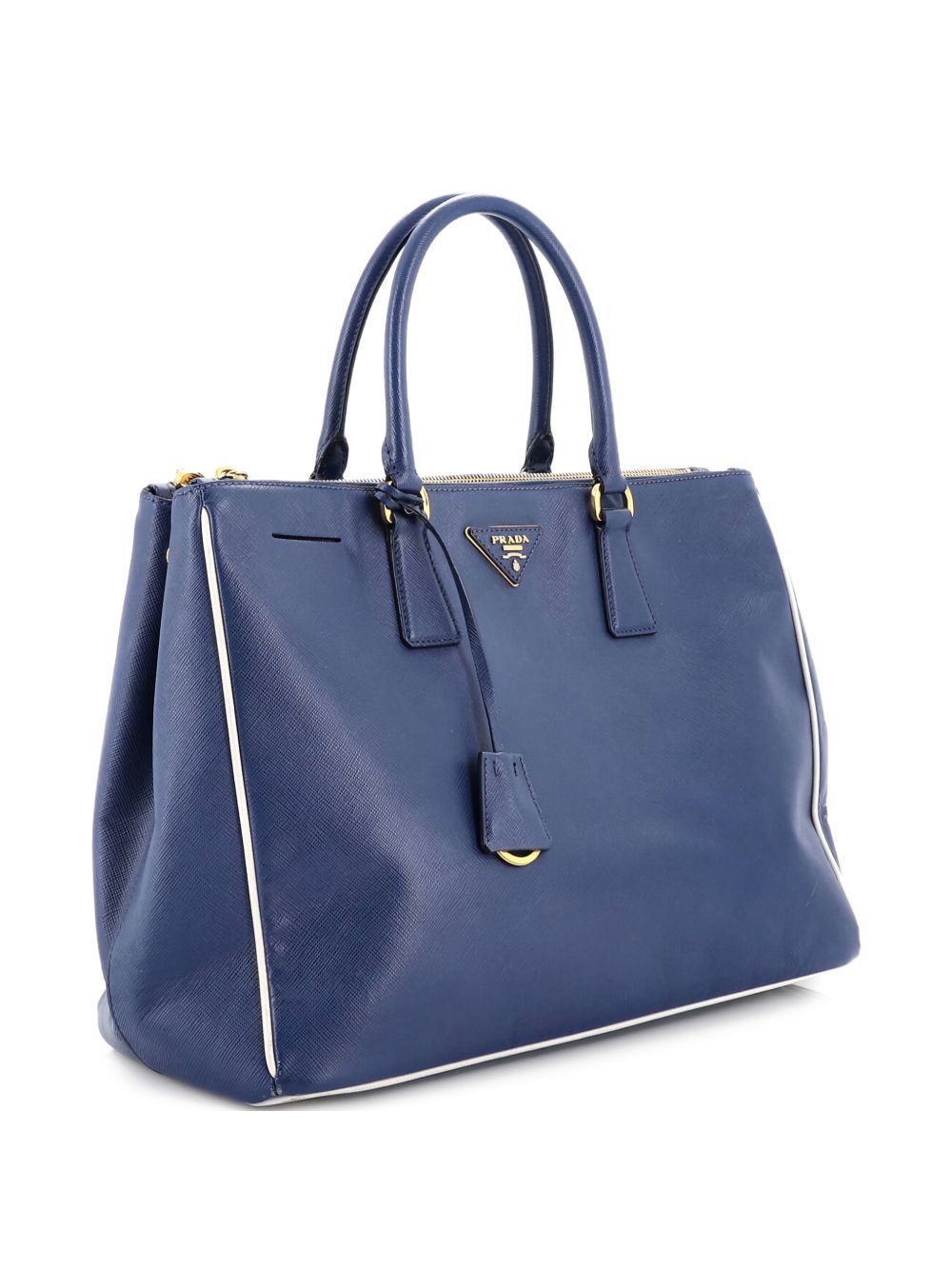 Double Zip Lux Saffiano Leather Large tote bag