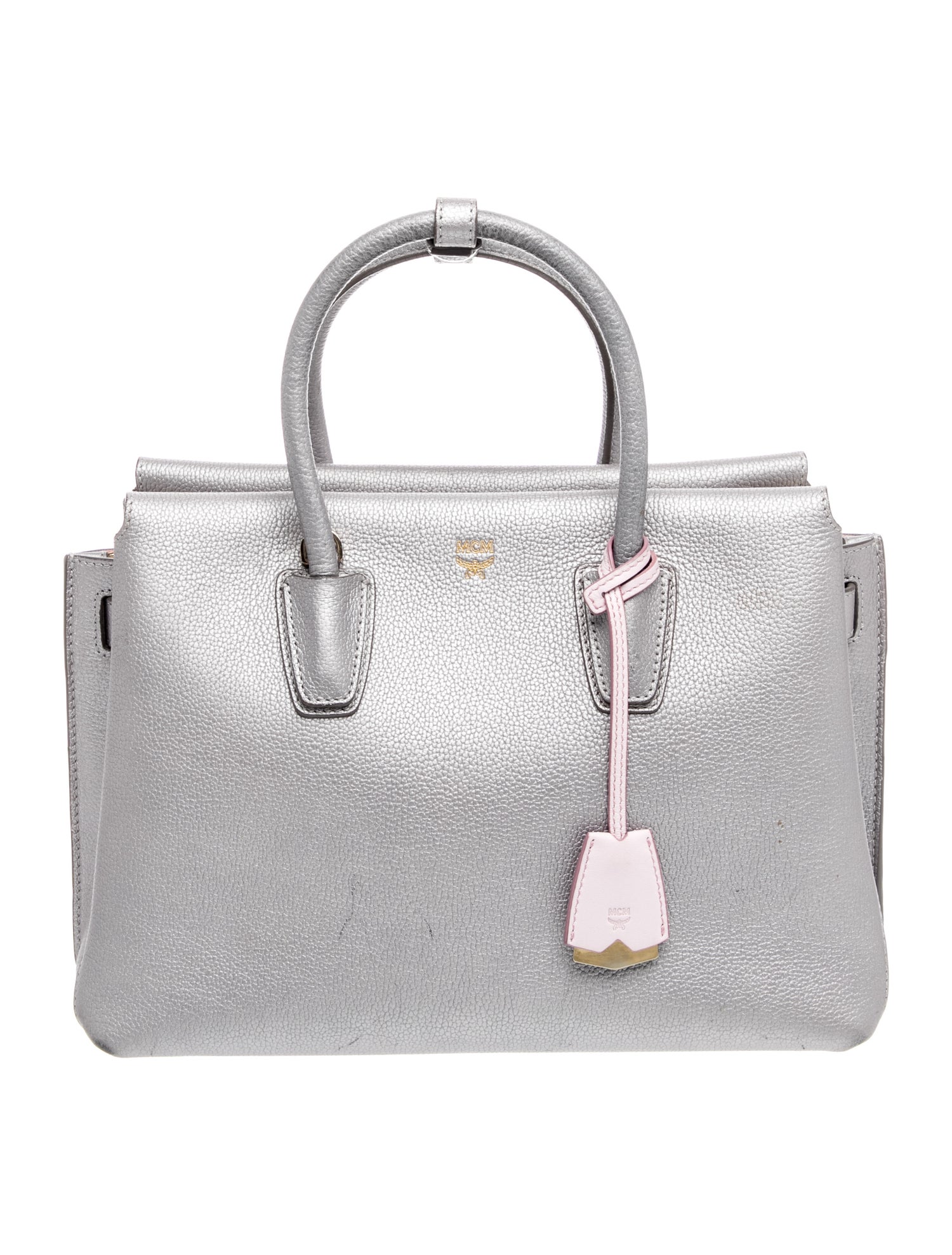 MCM Leather Top Handle Bag