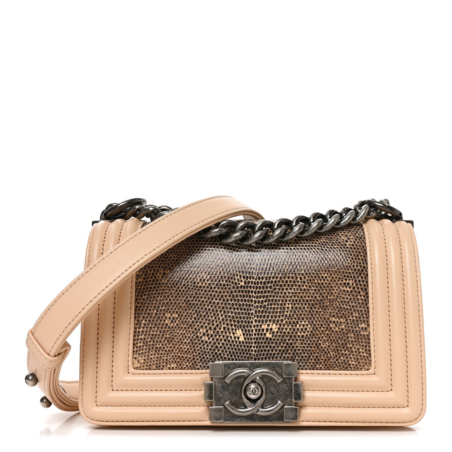Chanel Lizard Calfskin Small Boy Flap Pink