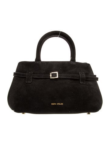 Suede Top Handle Bag