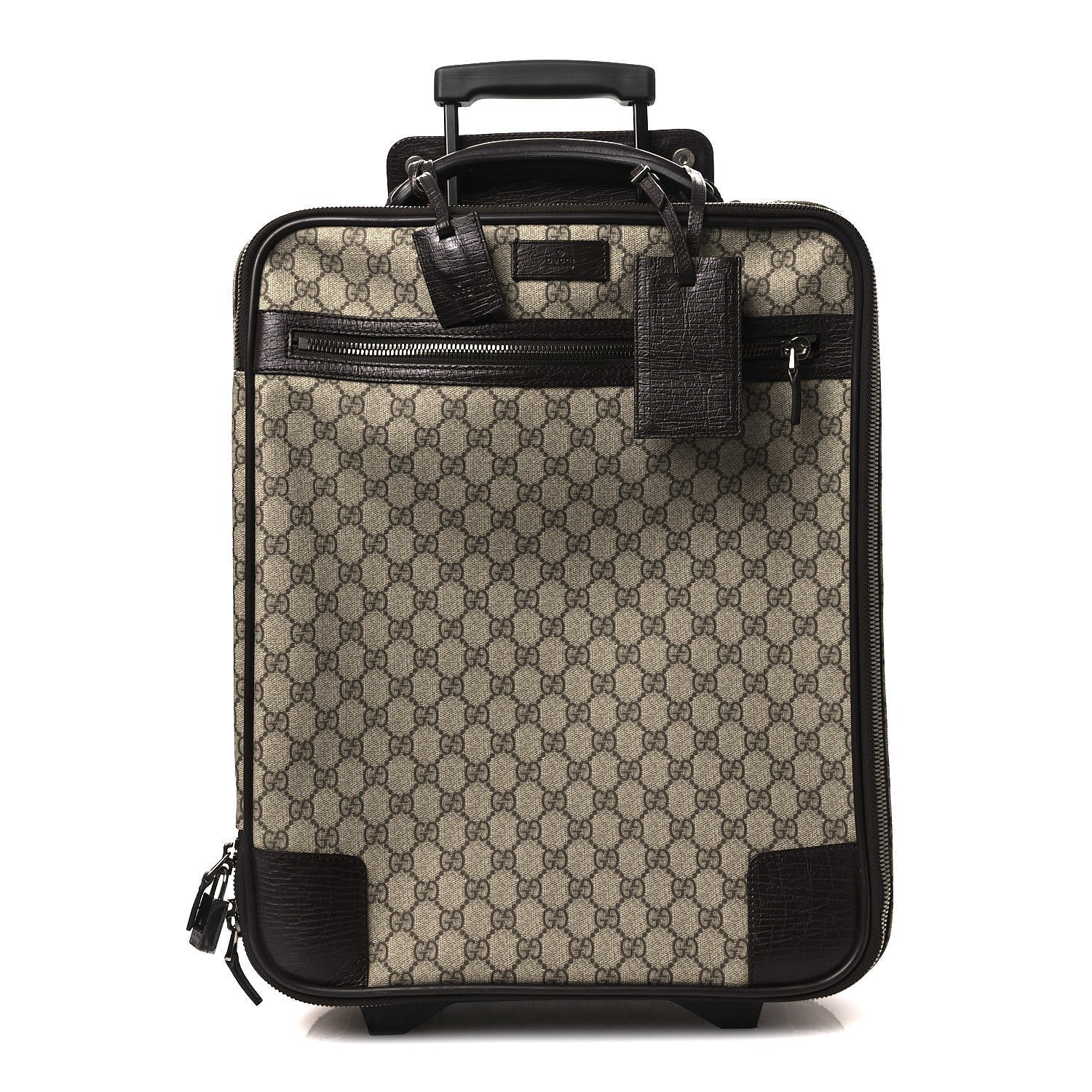 Gucci GG Plus Monogram Small Web Trolley Brown
