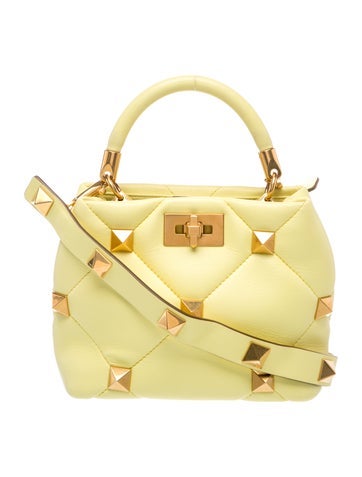 Roman Stud Top Handle Bag
