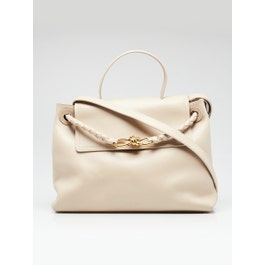 Bottega Veneta Ecru Muse Silky Calfskin Leather Ciao Ciao Top Handle Bag