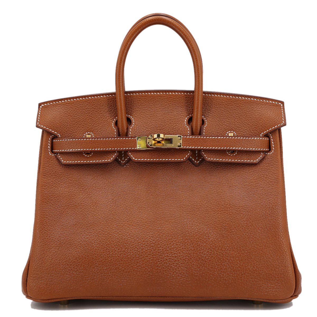 Hermes HERMÈS Birkin 25 handbag in Fauve Barenia Faubourg leather with Gold hardware