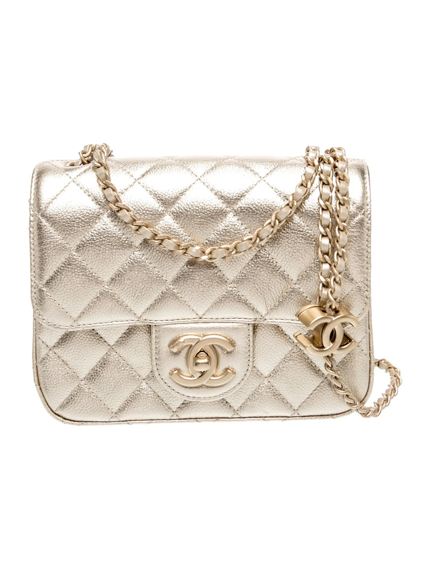 CC Slide Mini Square Flap Bag