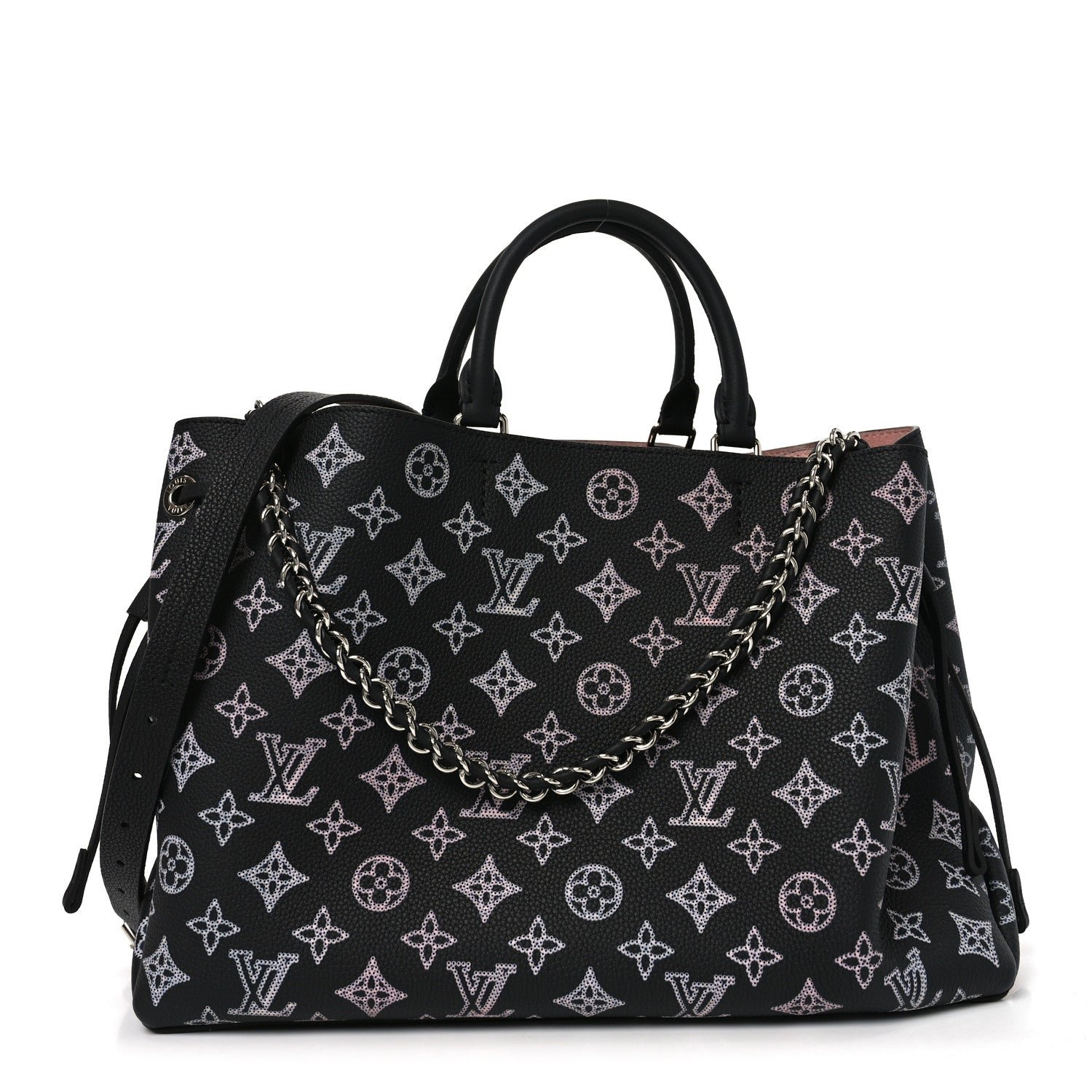Louis Vuitton Louis Vuitton Mahina Flight Mode Bella Tote Black