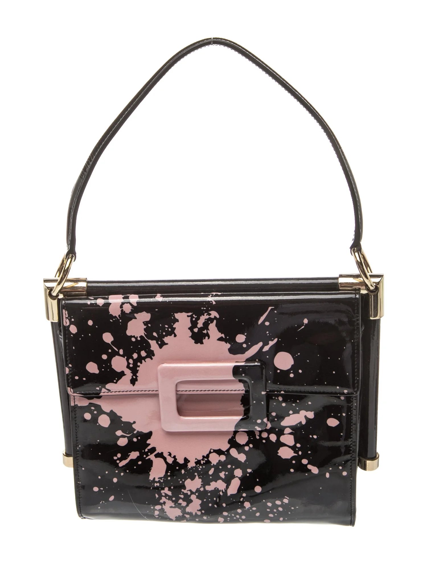 Patent Leather Top Handle Bag