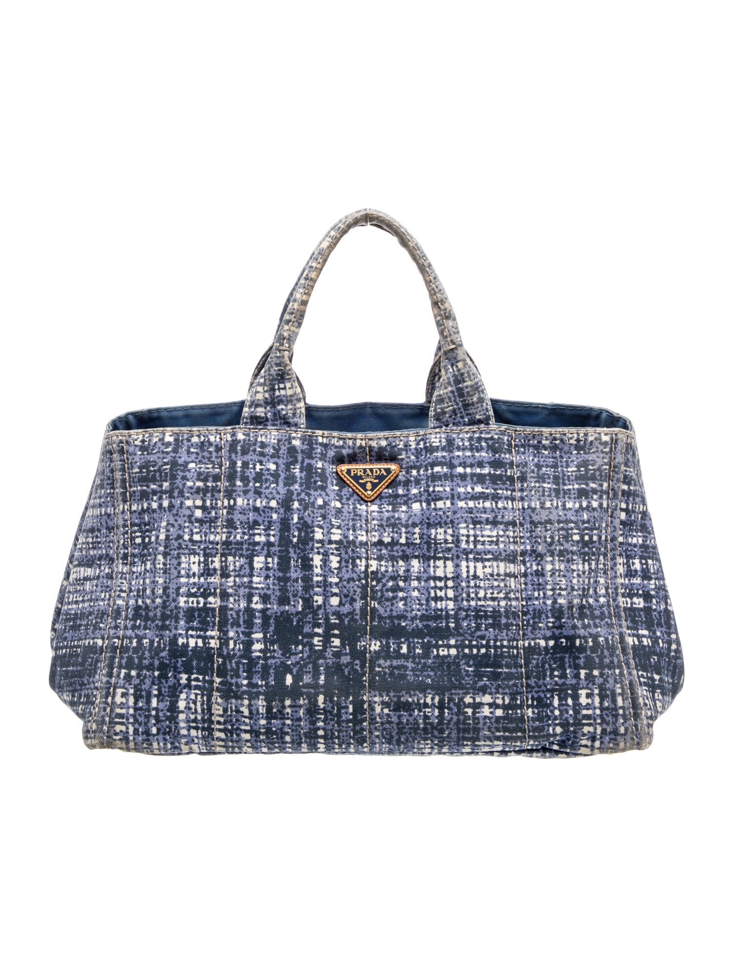 Enameled Metal Triangle Canapa Stampata Logo Tote Large