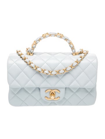 Rectangular Mini Top Handle Flap Bag