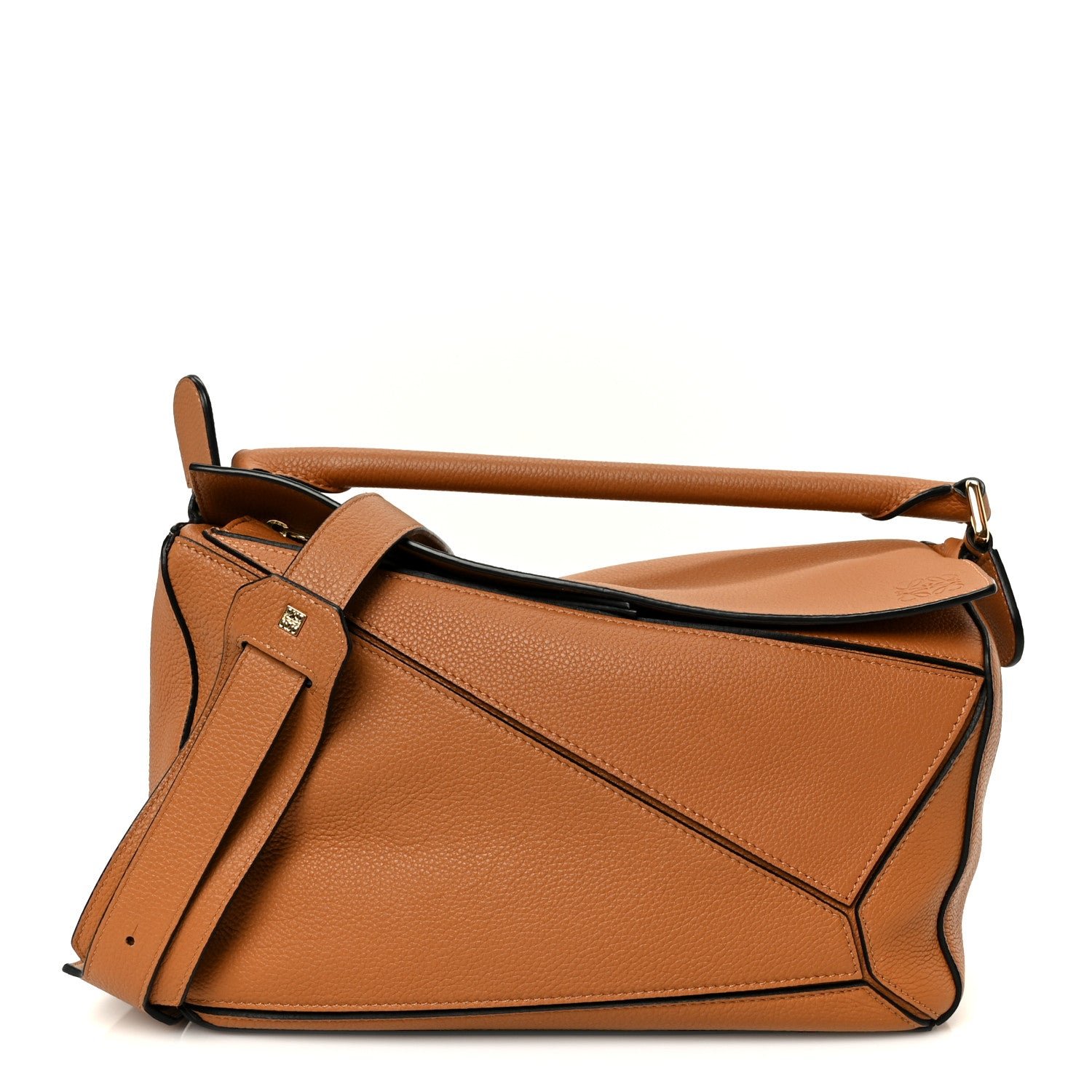 Loewe Calfskin Medium Puzzle Bag Tan