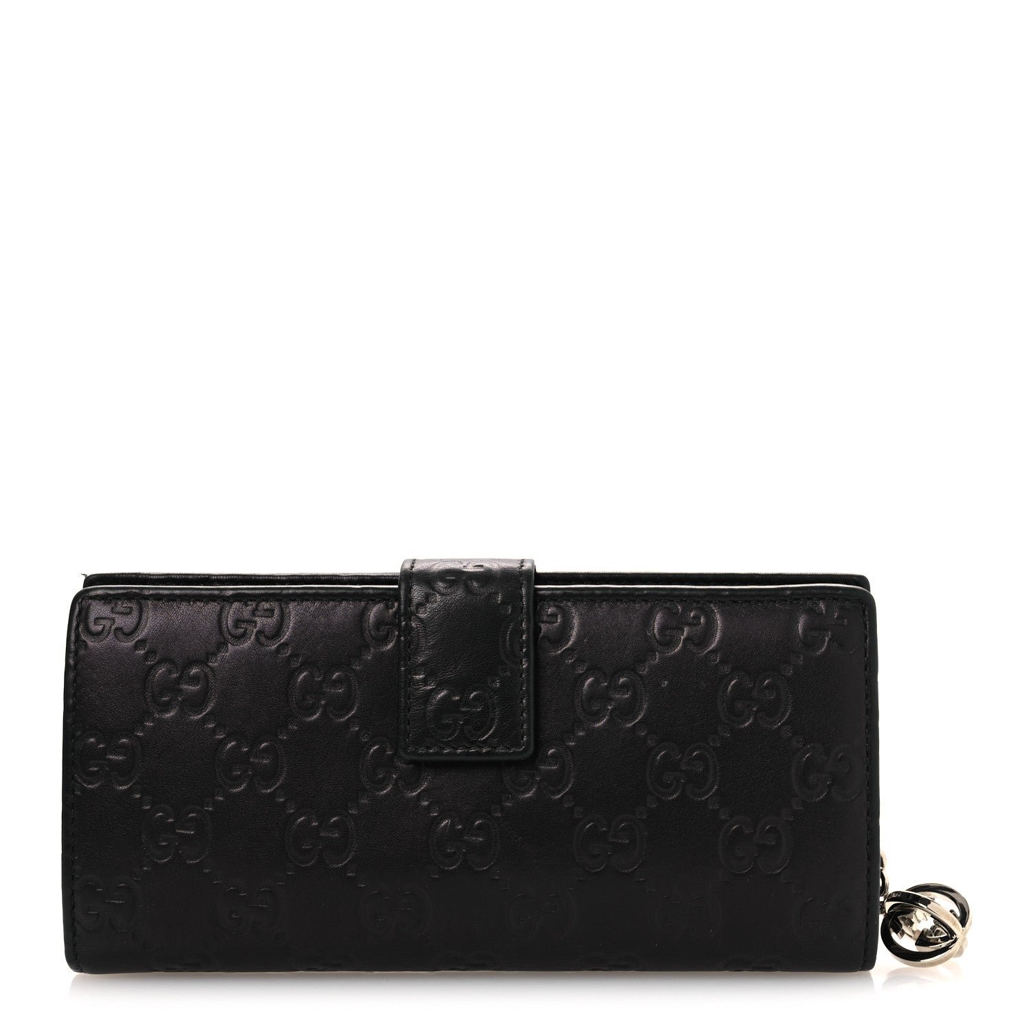 Guccissima Twins Continental Flap Wallet Black