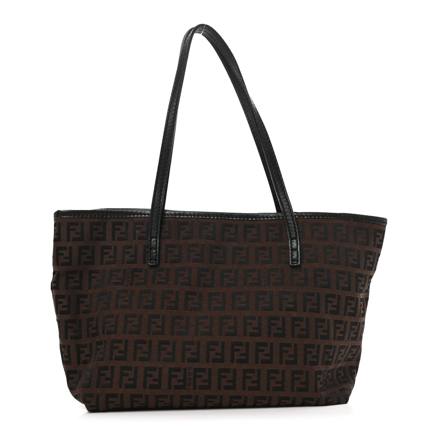 Fendi Zucchino Small Roll Tote Tobacco Moro