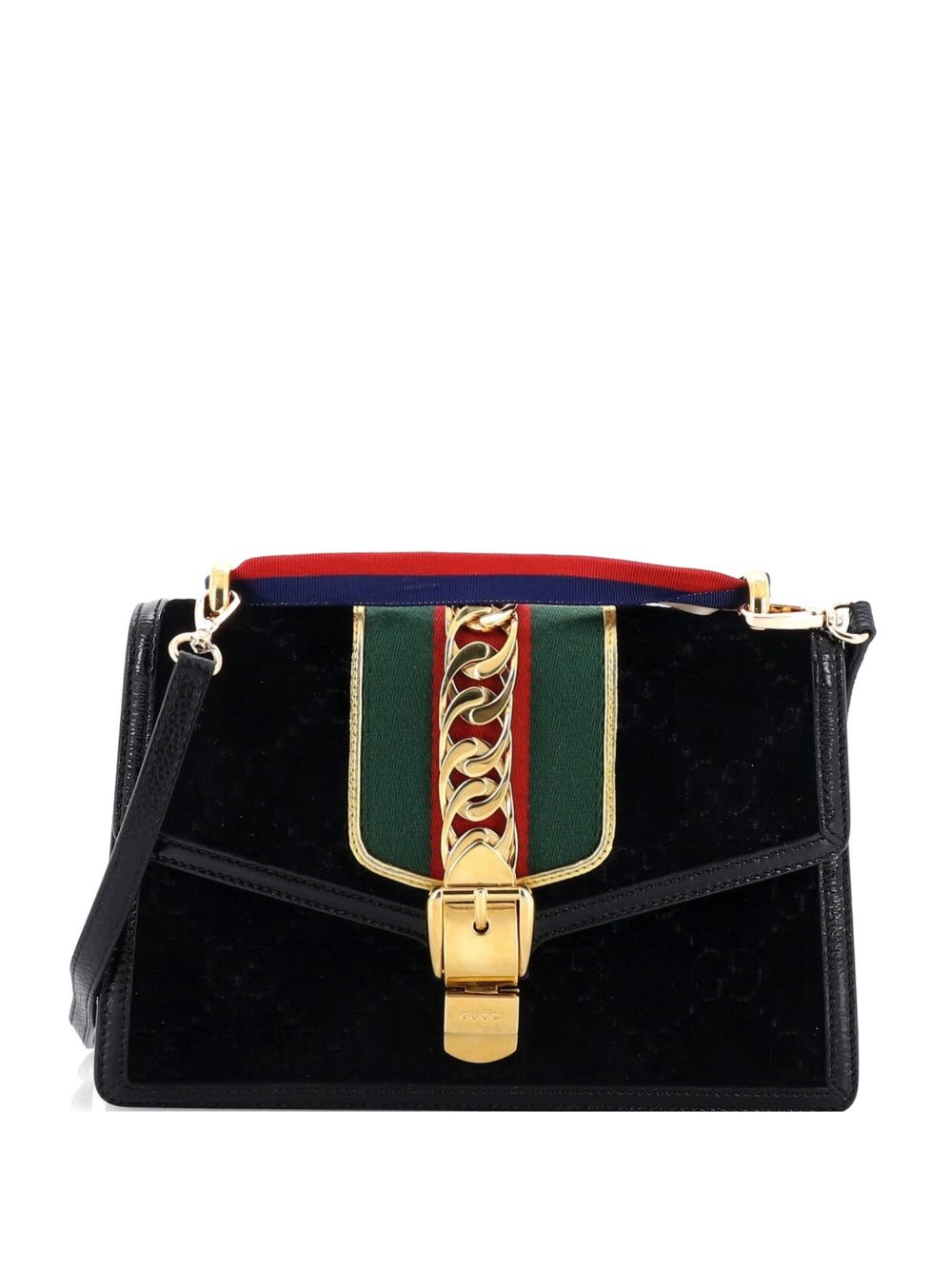 Sylvie Shoulder Bag GG Velvet Small crossbody bag