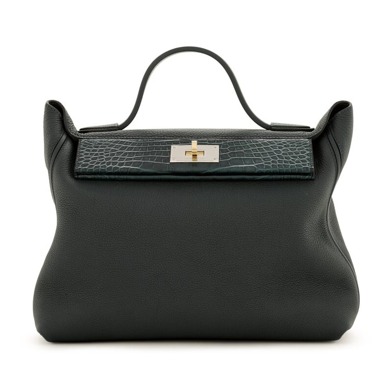 Hermes Vert Rousseau and Togo 24/24 35 Bag Gold Hardware, 2019