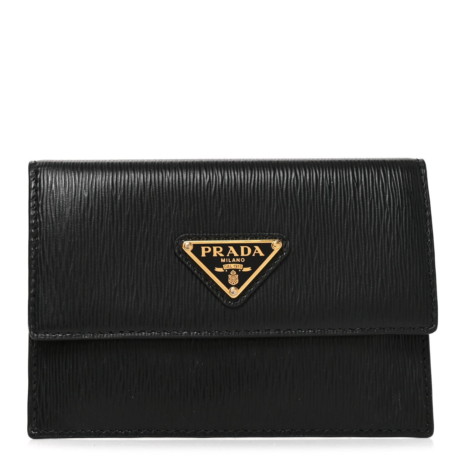 Vitello Move Triangle Card Holder Wallet Black