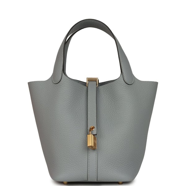 Hermes Picotin Lock 18 Gris Pantin Clemence Gold Hardware