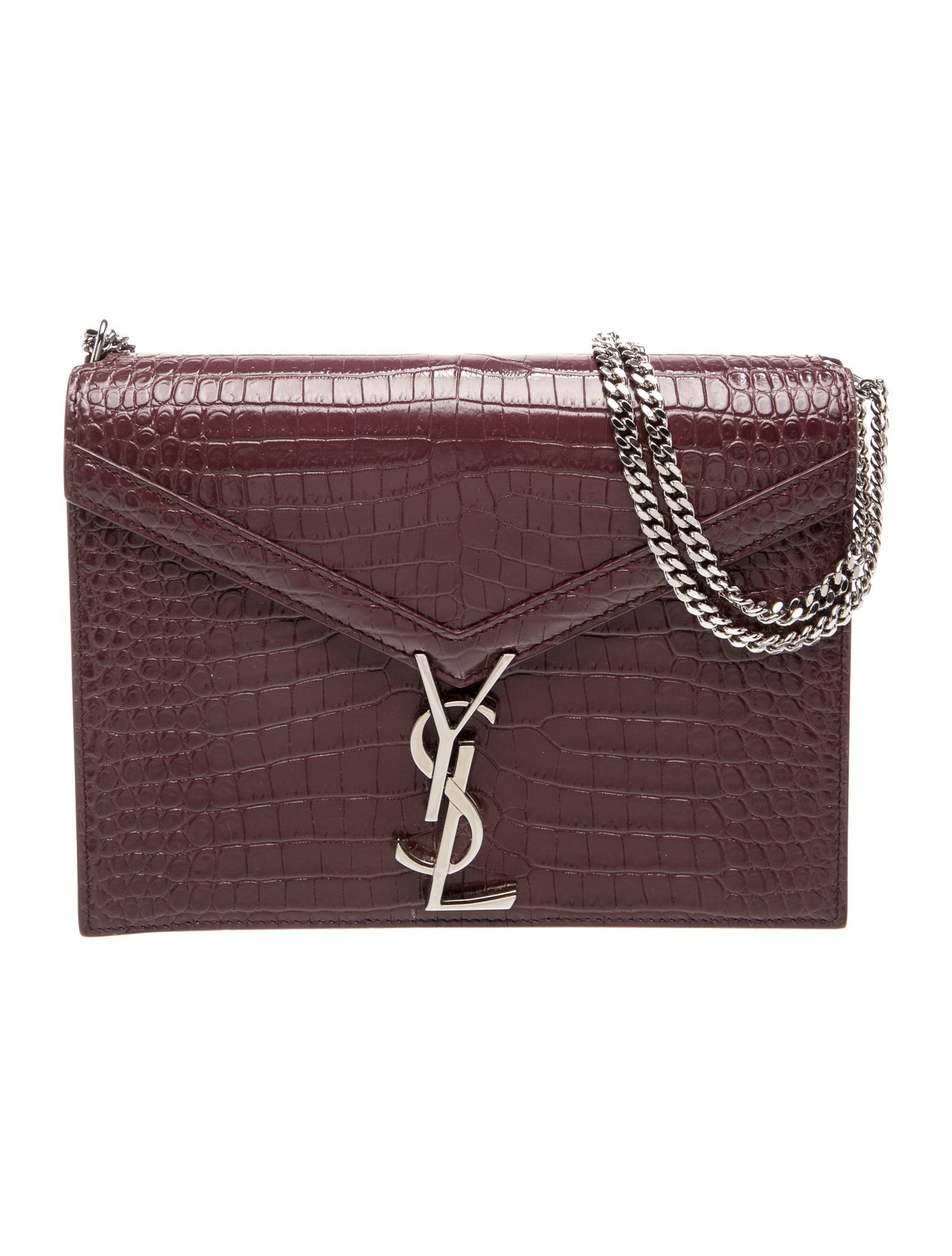 Saint Laurent Embossed Leather Cassandre Medium
