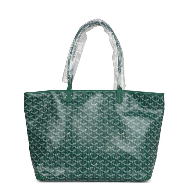 Goyard Goyard Goyardine Green Artois MM Tote Palladium Hardware
