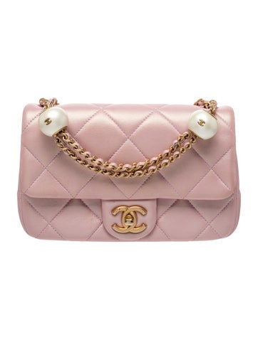 Iridescent Pearly Flap Bag