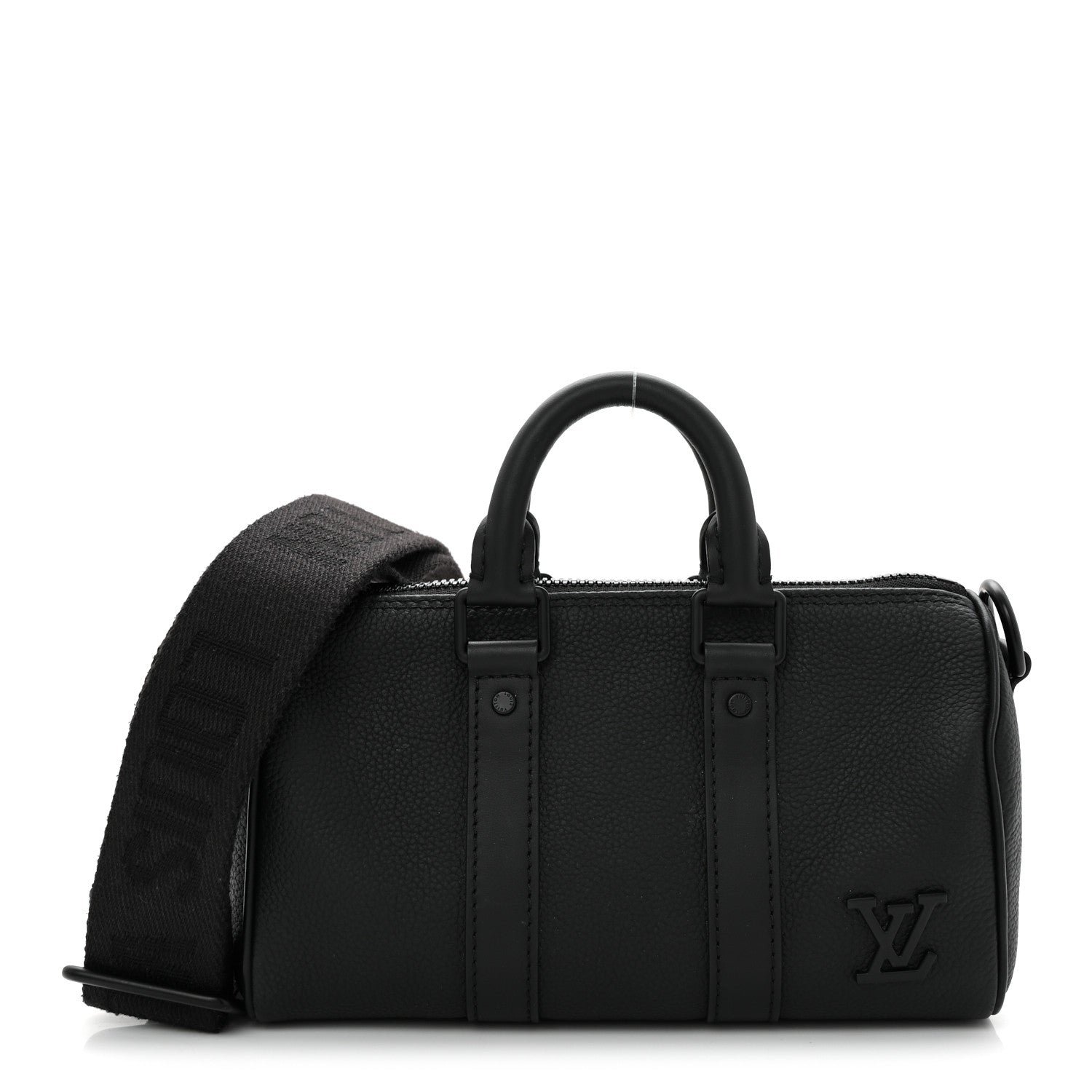 Louis Vuitton Grained Calfskin Aerogram Keepall XS Black
