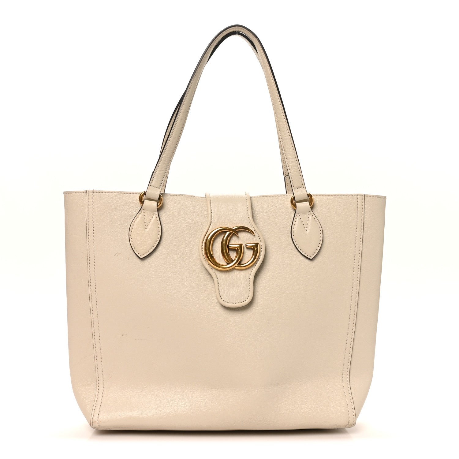 Gucci New Sakai Calfskin Lux Small Dahlia Tote Mystic White