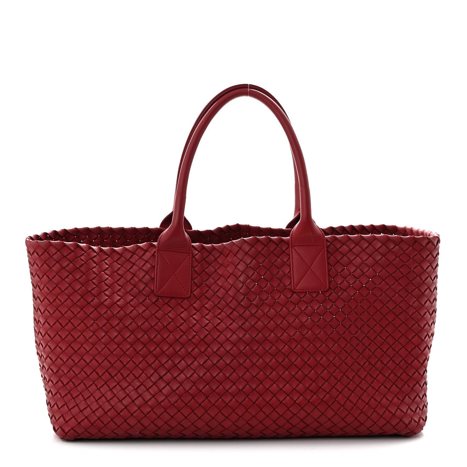 Bottega Veneta Lambskin Intreccio Medium Cabat Rust