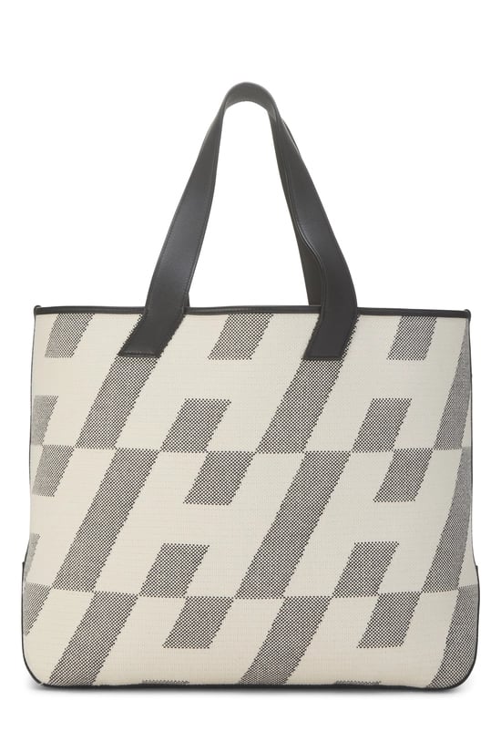 Hermes Black Canvas Cabas H en Biais Tote 40