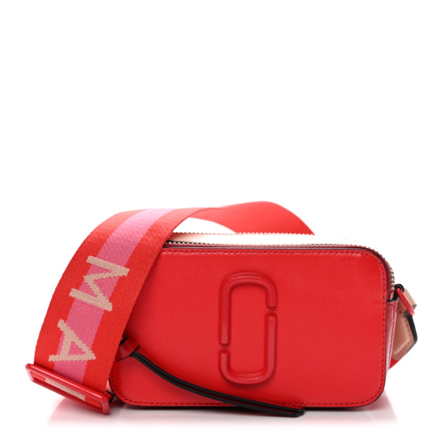 Marc Jacobs Marc Jacobs Saffiano Small Snapshot Camera Bag Red Beige