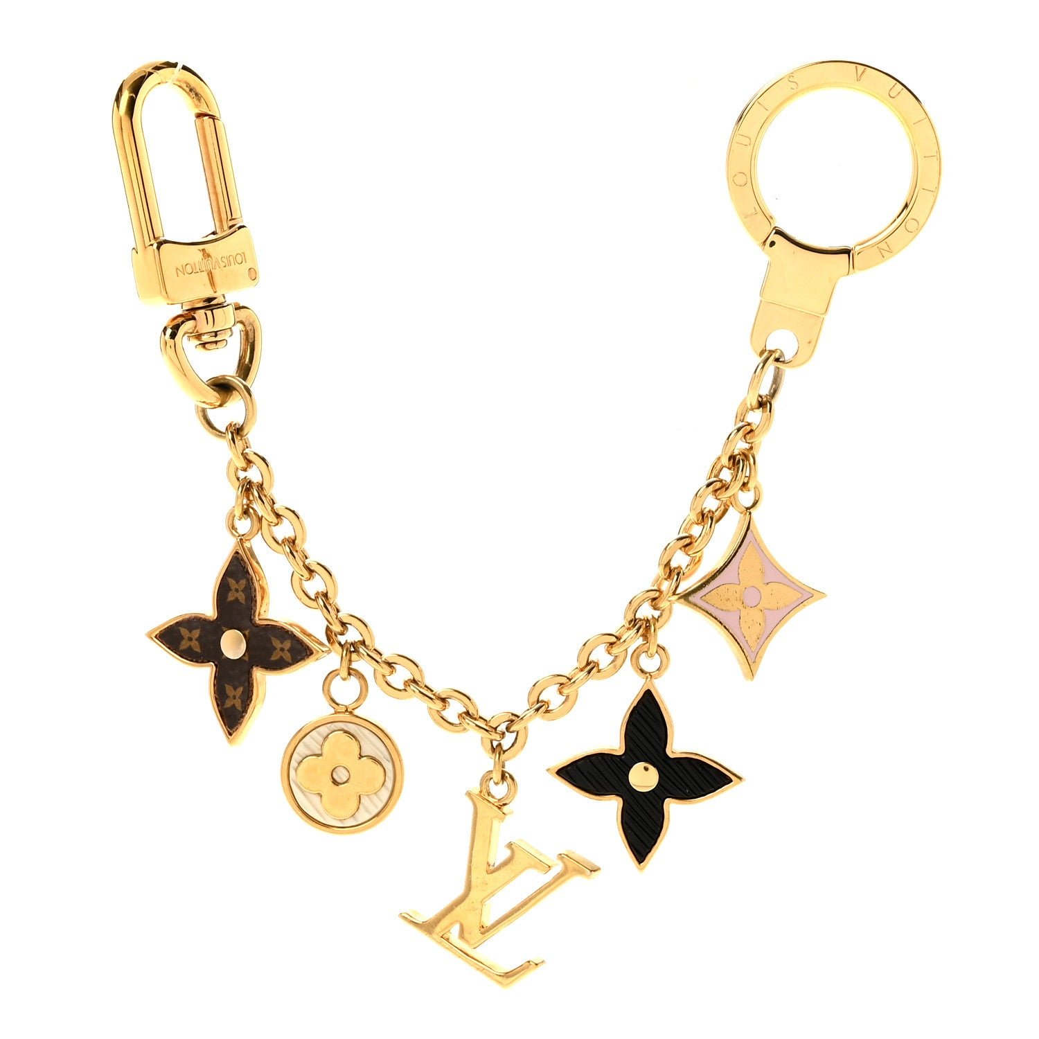 Louis Vuitton Monogram Spring Street Bag Charm Key Holder Gold