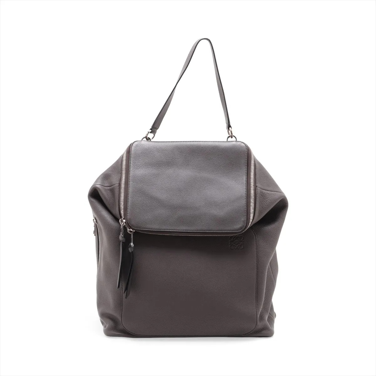 Loewe Goya Leather Backpack Brown
