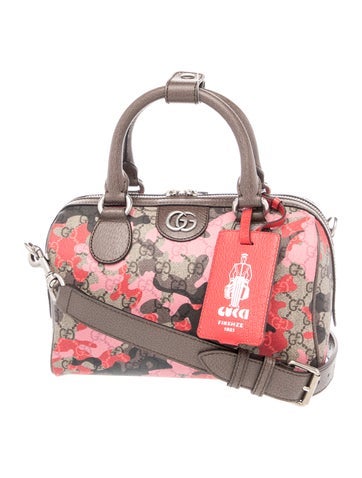 GG Canvas GG Camouflage Mini Boston 2WAY BAG w/ Tags