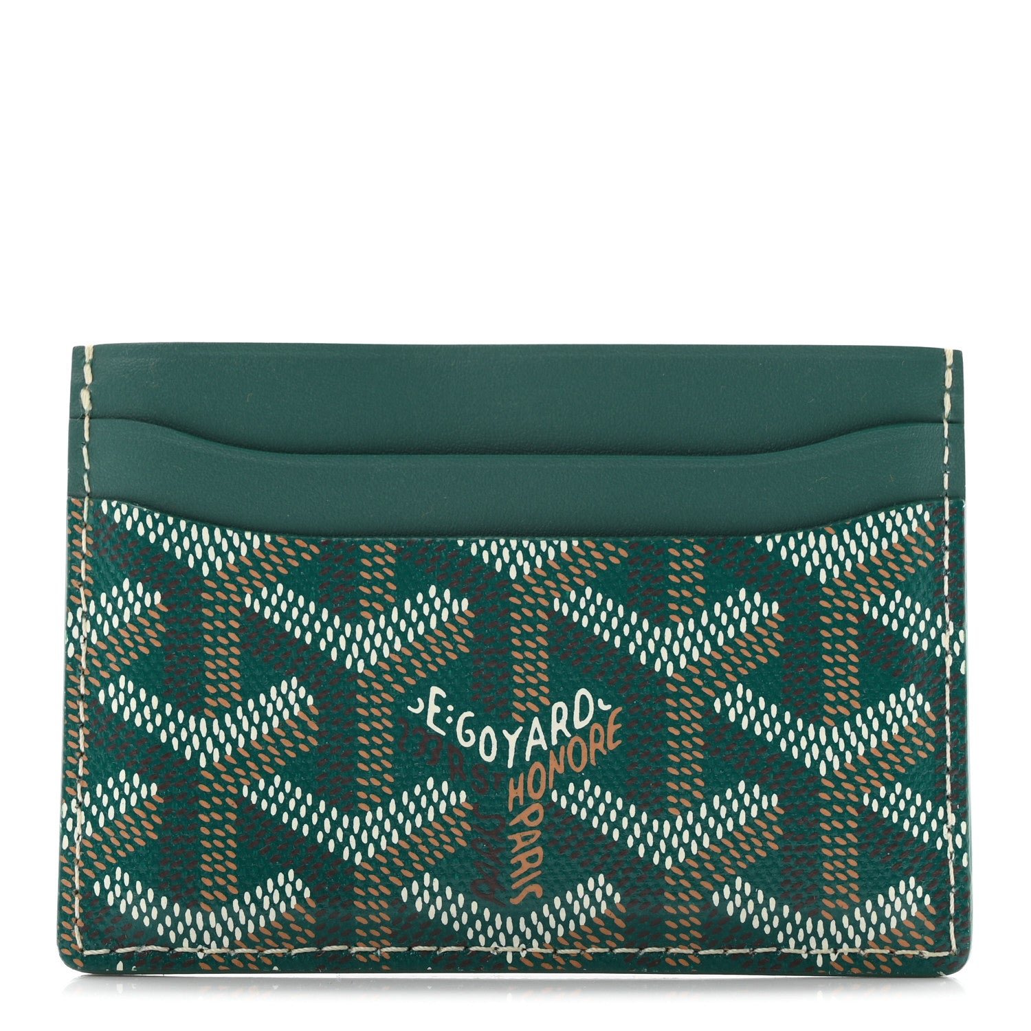 Goyard Goyardine Saint Sulpice Card Holder Green