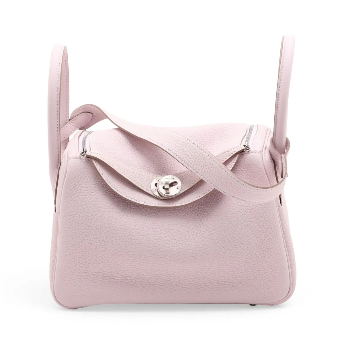 Hermès Lindy 26 Verso Taurillon Clemence Mauve Pale x Nata Silver Metal Fittings