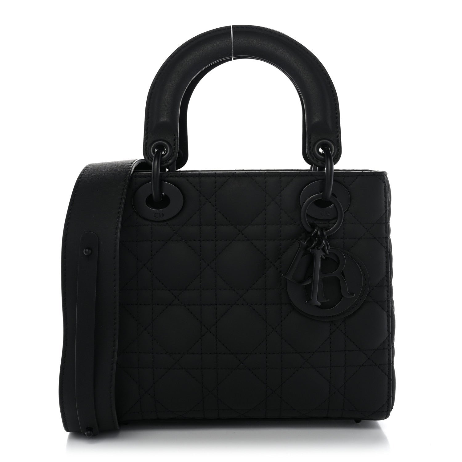 Christian Dior Ultra Matte Calfskin Cannage Small My ABCDior Lady Dior  Black