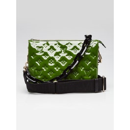 Louis Vuitton Louis Vuitton Green Monogram Embossed Patent Leather Coussin PM Bag