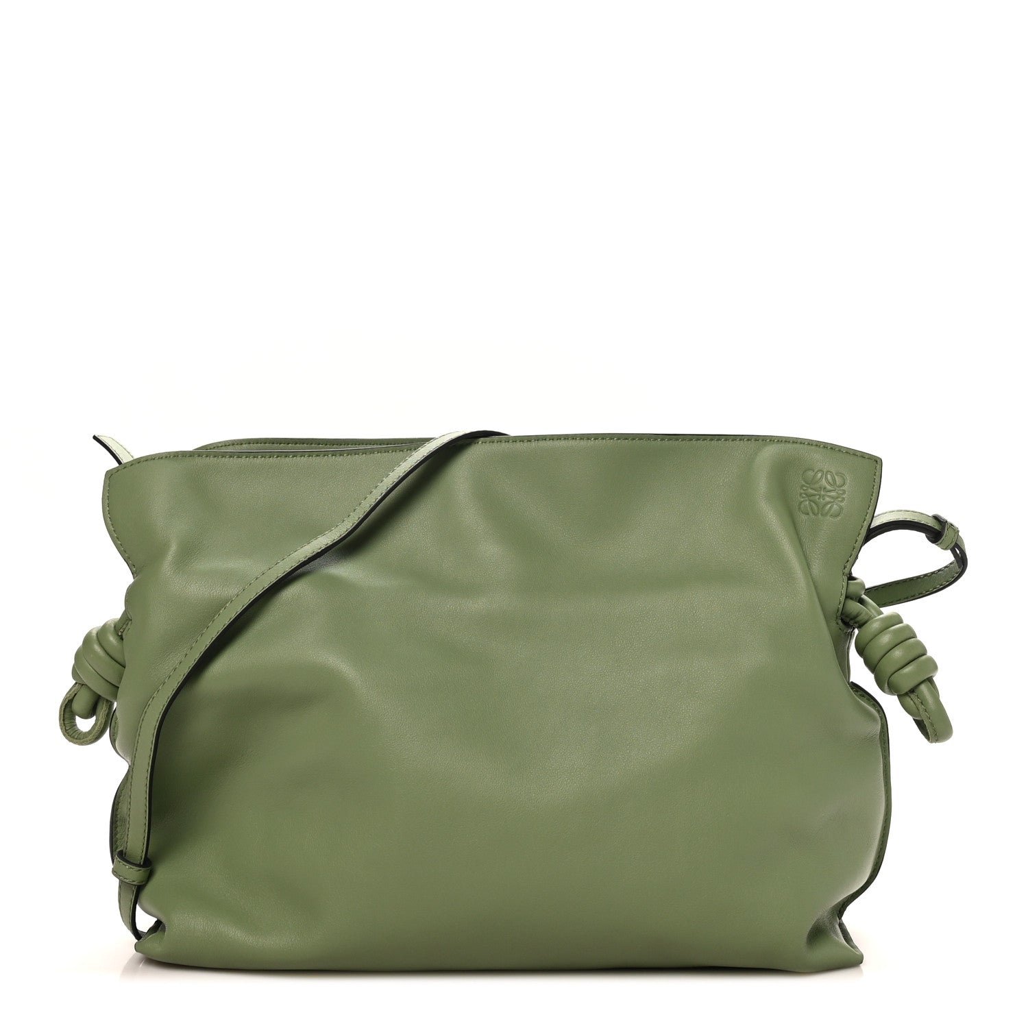 Loewe Nappa Flamenco Knot Clutch Rosemary