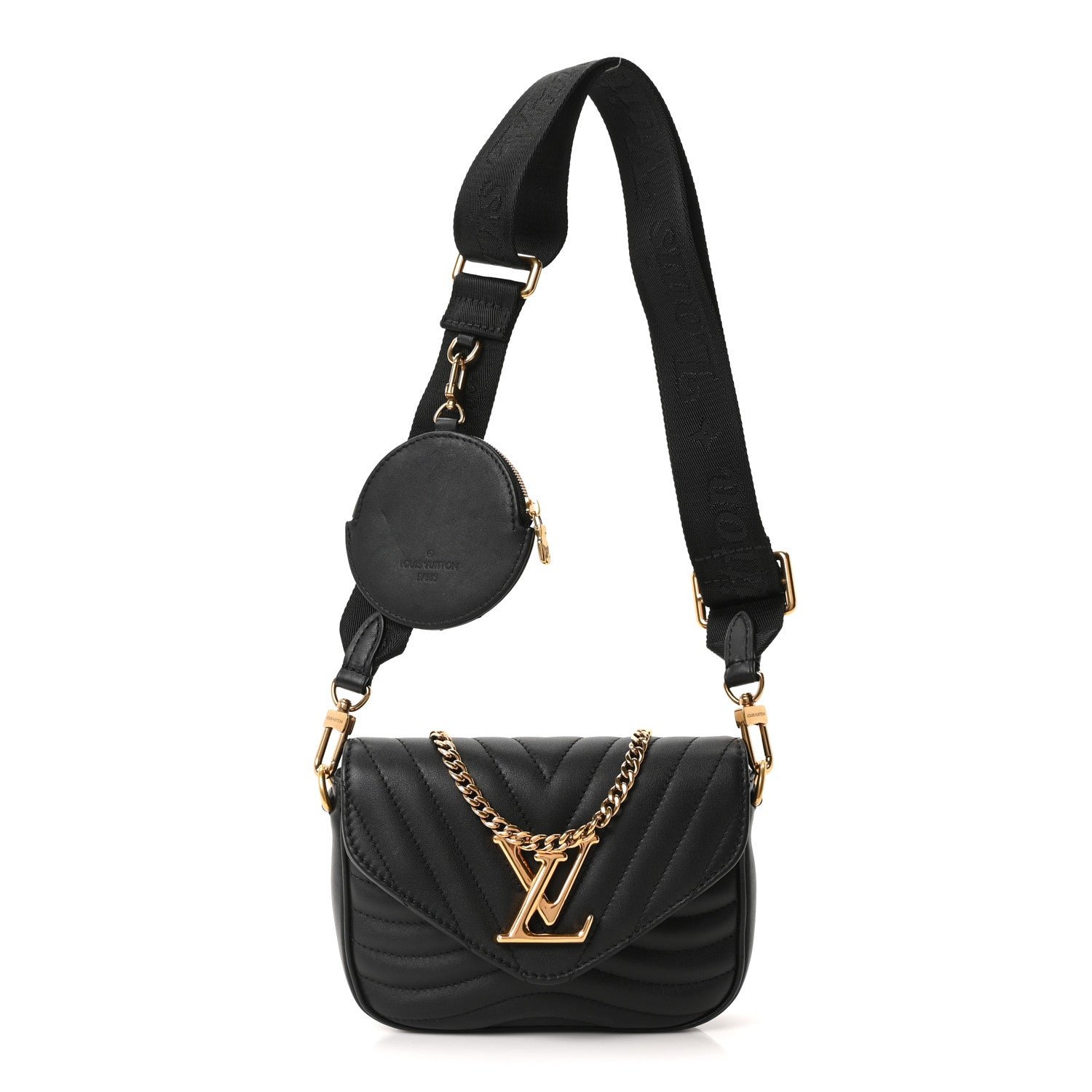 Louis Vuitton Calfskin New Wave Multi Pochette Black