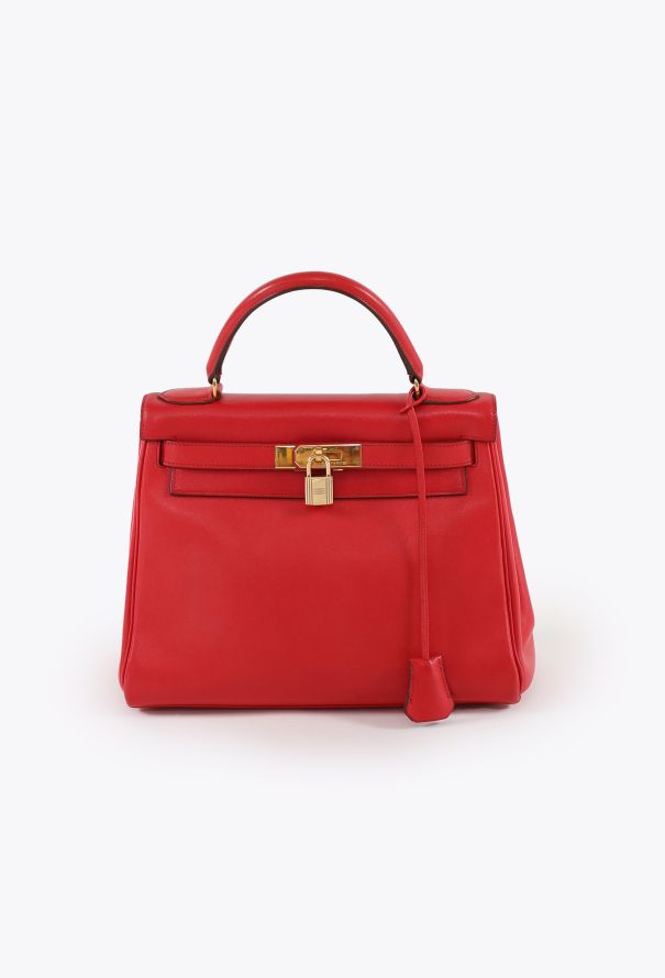 Hermes Vintage Rouge Vif  Gulliver Kelly Retourné 28