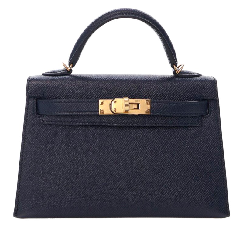 Hermes Bleu Indigo Epsom Mini Kelly 20 II Gold Hardware, 2021