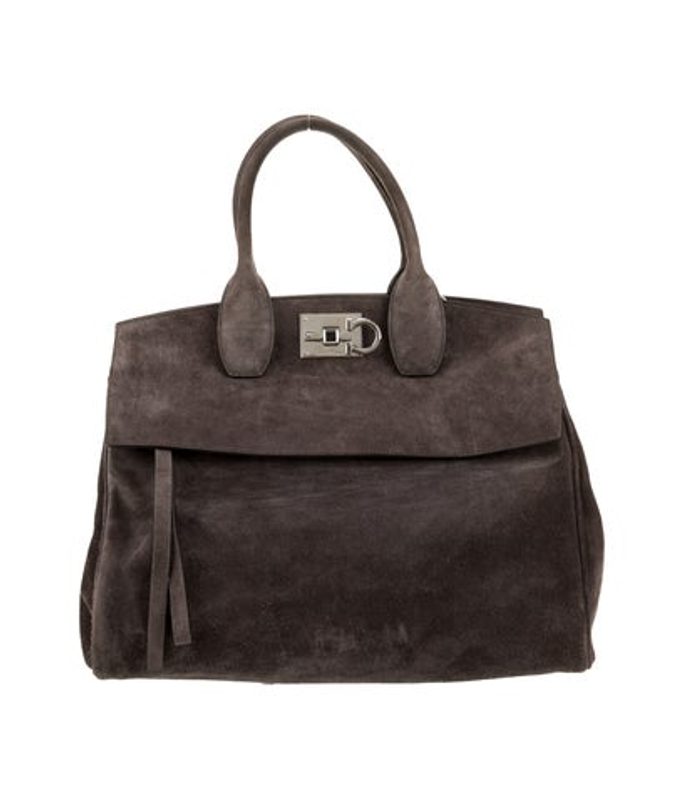 Salvatore Ferragamo Ferragamo Suede Top Handle Bag