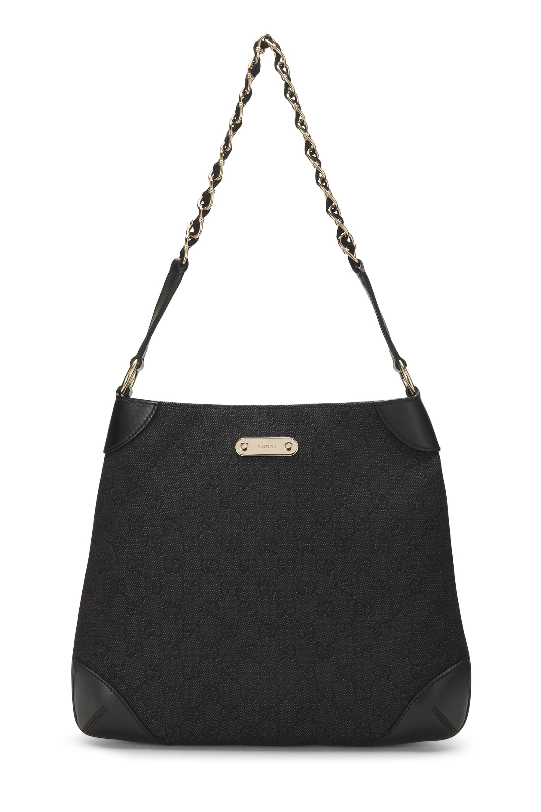 Gucci Black Original GG Canvas Shoulder Bag